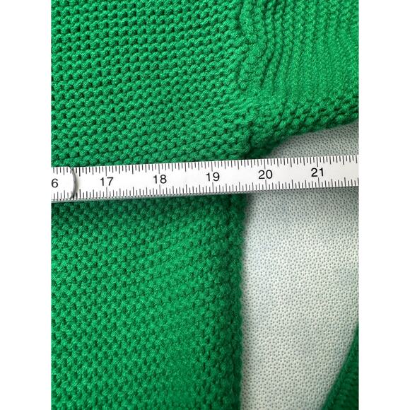 VICI Small Green Textured Knit Turtleneck Cotton Cabincore Preppy Sweater - Picture 2 of 5